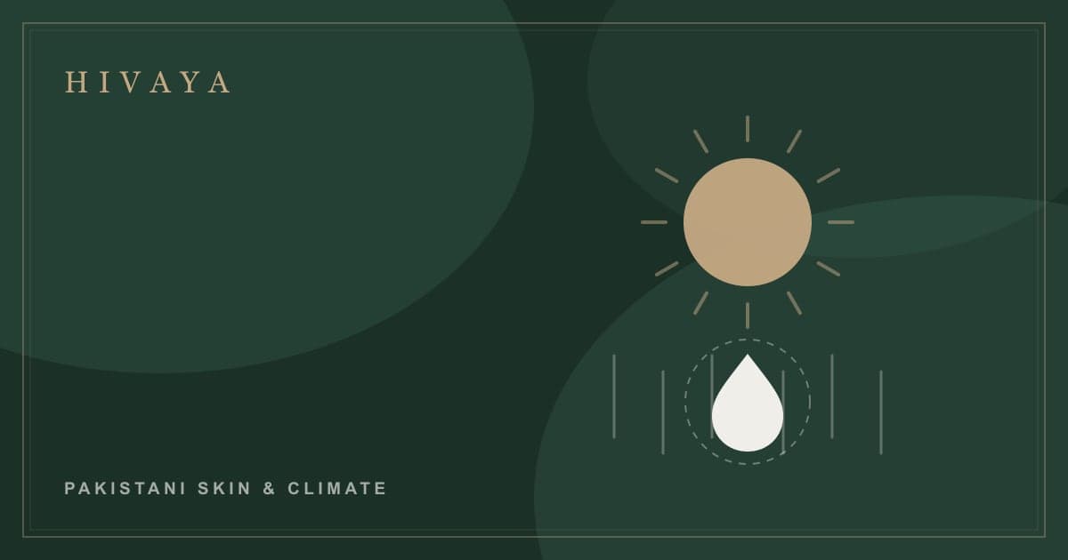 Illustration of a low winter sun above dry-air lines and a protected moisture droplet